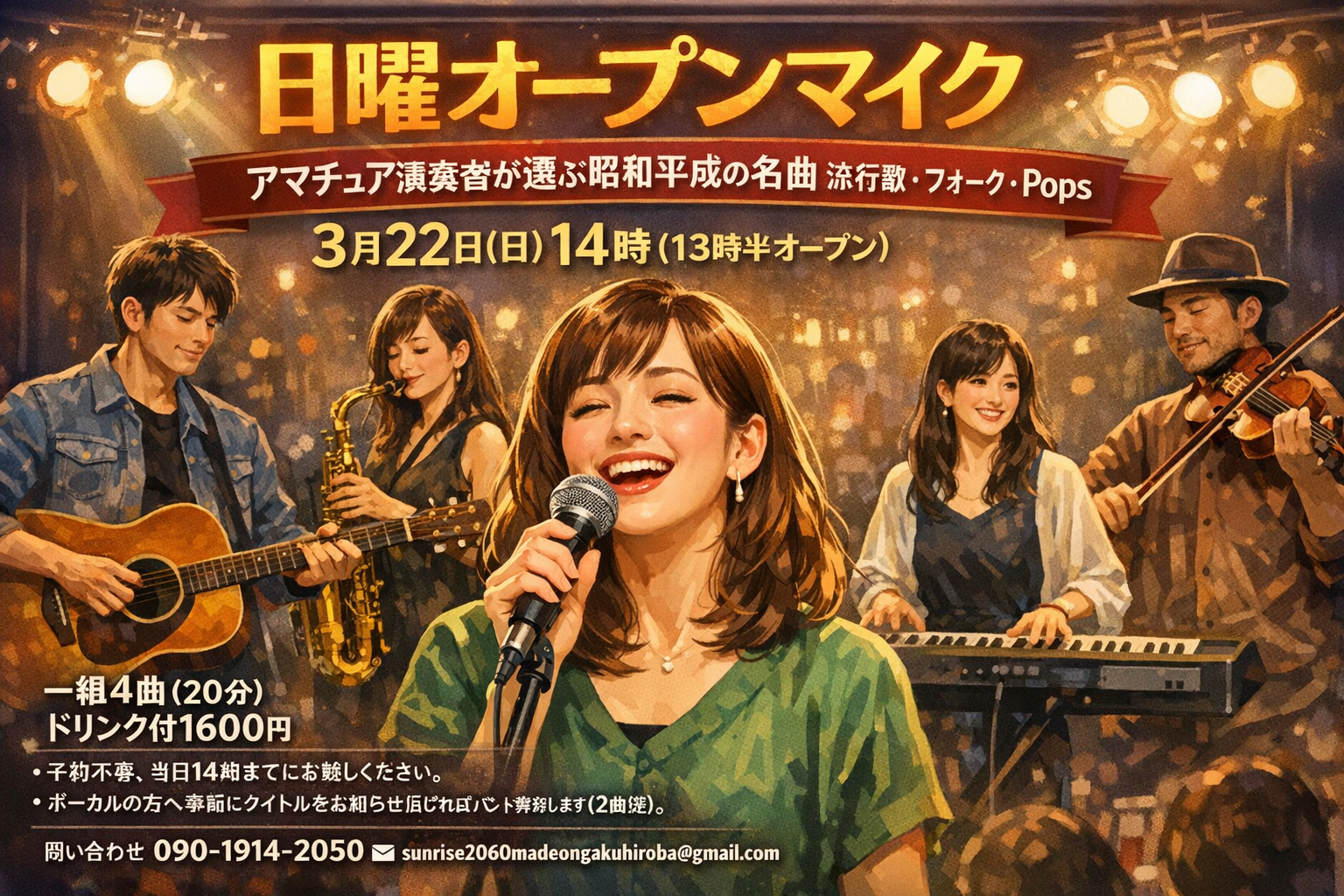 202603日曜オープンマイク ポスター